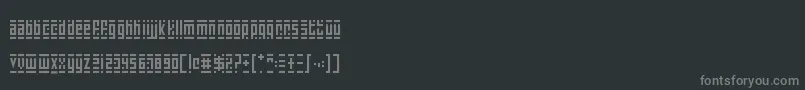 SuperSkinnyPixelBricks Font – Gray Fonts on Black Background