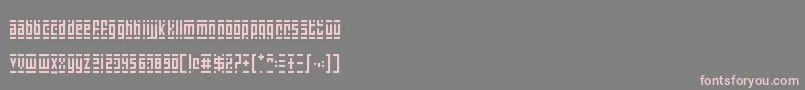SuperSkinnyPixelBricks Font – Pink Fonts on Gray Background