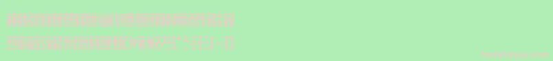 SuperSkinnyPixelBricks Font – Pink Fonts on Green Background