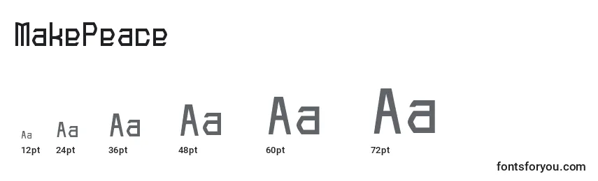 MakePeace Font Sizes