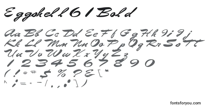 Schriftart Eggshell61Bold – Alphabet, Zahlen, spezielle Symbole