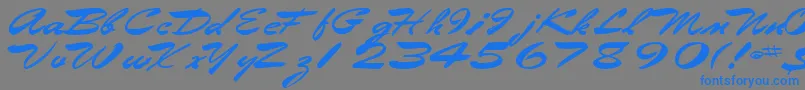 Eggshell61Bold Font – Blue Fonts on Gray Background