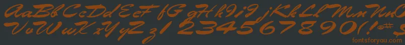 Шрифт Eggshell61Bold – коричневые шрифты на чёрном фоне