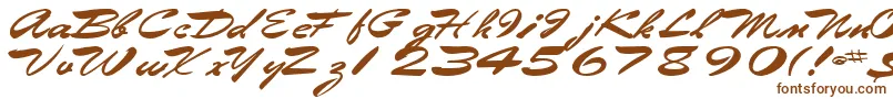 Шрифт Eggshell61Bold – коричневые шрифты на белом фоне