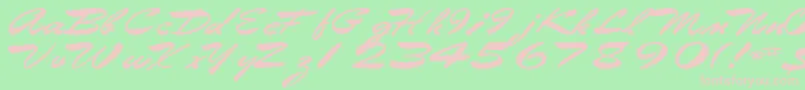 Eggshell61Bold Font – Pink Fonts on Green Background