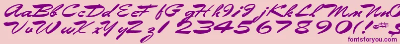 Eggshell61Bold Font – Purple Fonts on Pink Background