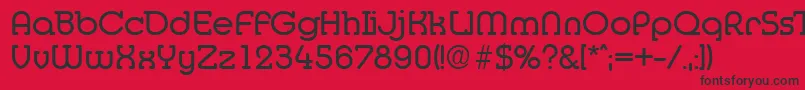 フォントMediaSerialRegularDb – 赤い背景に黒い文字