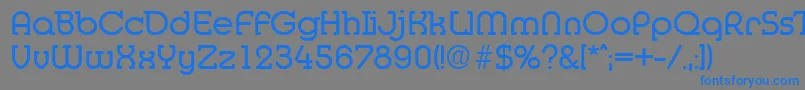 フォントMediaSerialRegularDb – 灰色の背景に青い文字