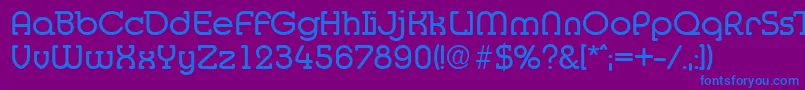 フォントMediaSerialRegularDb – 紫色の背景に青い文字