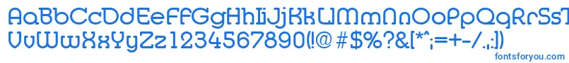 フォントMediaSerialRegularDb – 白い背景に青い文字