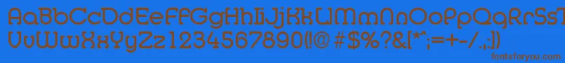 Шрифт MediaSerialRegularDb – коричневые шрифты на синем фоне