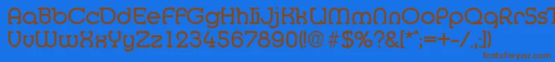 fuente MediaSerialRegularDb – Fuentes Marrones Sobre Fondo Azul