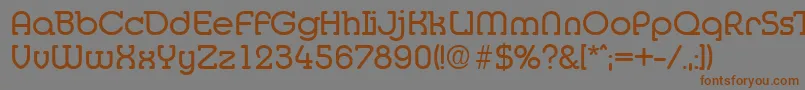 MediaSerialRegularDb Font – Brown Fonts on Gray Background