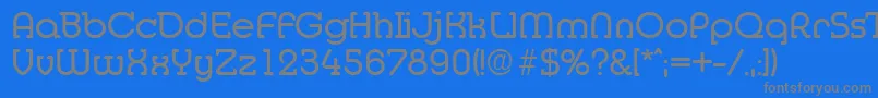 Czcionka MediaSerialRegularDb – szare czcionki na niebieskim tle