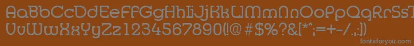 Шрифт MediaSerialRegularDb – серые шрифты на коричневом фоне