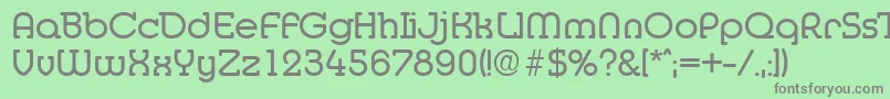 フォントMediaSerialRegularDb – 緑の背景に灰色の文字