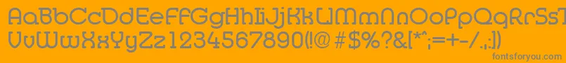 フォントMediaSerialRegularDb – オレンジの背景に灰色の文字