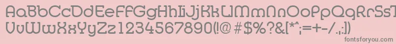 フォントMediaSerialRegularDb – ピンクの背景に灰色の文字