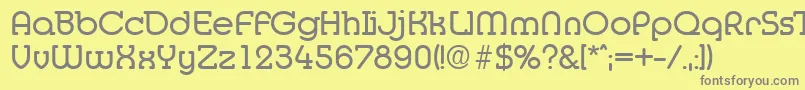 フォントMediaSerialRegularDb – 黄色の背景に灰色の文字