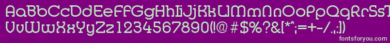 Czcionka MediaSerialRegularDb – zielone czcionki na fioletowym tle