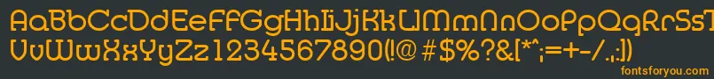 フォントMediaSerialRegularDb – 黒い背景にオレンジの文字