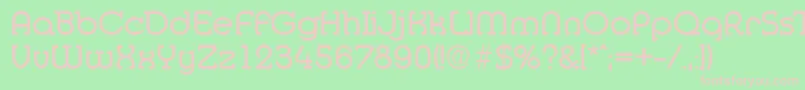 MediaSerialRegularDb Font – Pink Fonts on Green Background