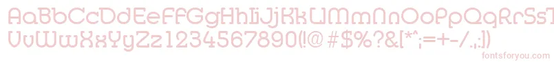 MediaSerialRegularDb-fontti – vaaleanpunaiset fontit valkoisella taustalla
