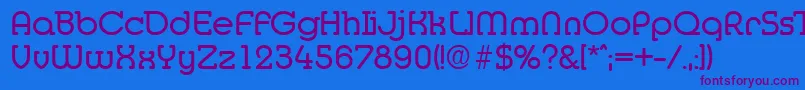 MediaSerialRegularDb Font – Purple Fonts on Blue Background
