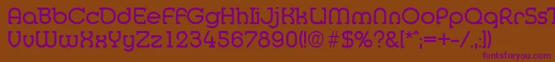 Шрифт MediaSerialRegularDb – фиолетовые шрифты на коричневом фоне