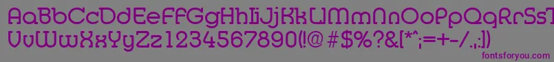 Шрифт MediaSerialRegularDb – фиолетовые шрифты на сером фоне