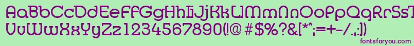 MediaSerialRegularDb Font – Purple Fonts on Green Background