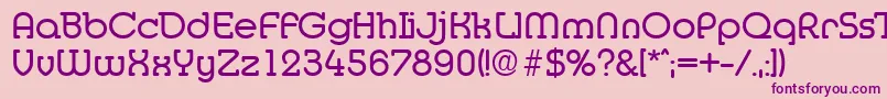 MediaSerialRegularDb-fontti – violetit fontit vaaleanpunaisella taustalla