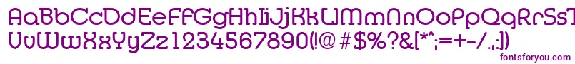 MediaSerialRegularDb-Schriftart – Violette Schriften auf weißem Hintergrund