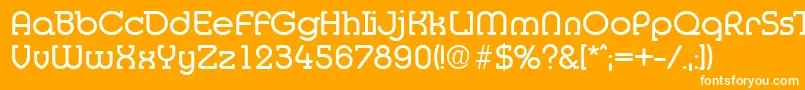 フォントMediaSerialRegularDb – オレンジの背景に白い文字