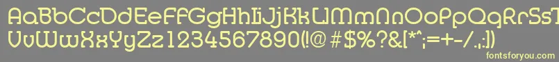 Czcionka MediaSerialRegularDb – żółte czcionki na szarym tle