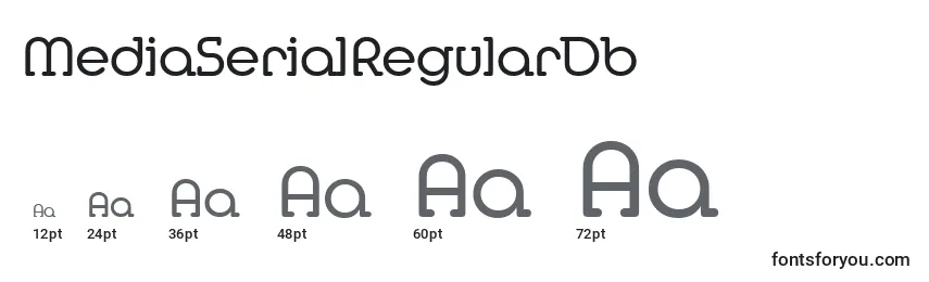 MediaSerialRegularDb Font Sizes