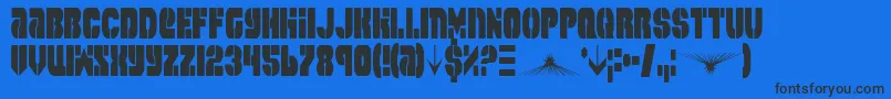 SpaceCruiserCondensed Font – Black Fonts on Blue Background