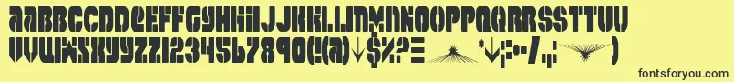Шрифт SpaceCruiserCondensed – чёрные шрифты на жёлтом фоне
