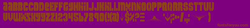 SpaceCruiserCondensed Font – Brown Fonts on Purple Background
