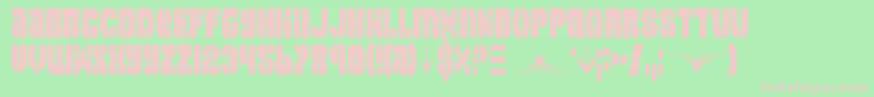 SpaceCruiserCondensed Font – Pink Fonts on Green Background