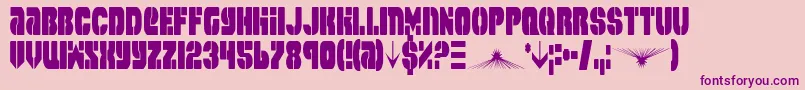 SpaceCruiserCondensed Font – Purple Fonts on Pink Background