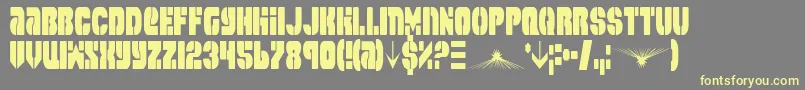 Шрифт SpaceCruiserCondensed – жёлтые шрифты на сером фоне
