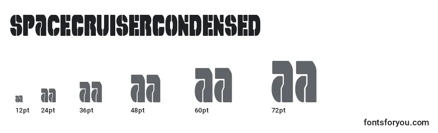 SpaceCruiserCondensed Font Sizes