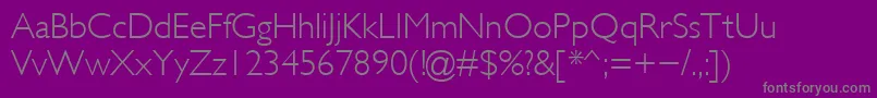 Galslight Font – Gray Fonts on Purple Background
