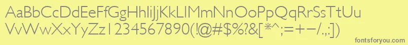 Galslight Font – Gray Fonts on Yellow Background