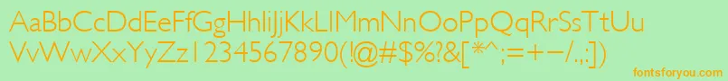 Galslight Font – Orange Fonts on Green Background
