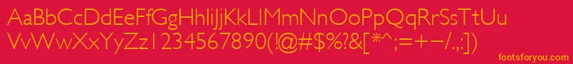 Galslight Font – Orange Fonts on Red Background