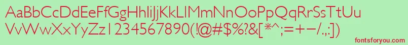 Galslight Font – Red Fonts on Green Background