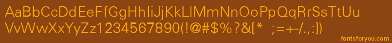 NebulaLight Font – Orange Fonts on Brown Background
