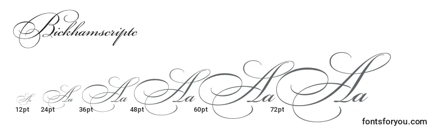 Bickhamscriptc Font Sizes
